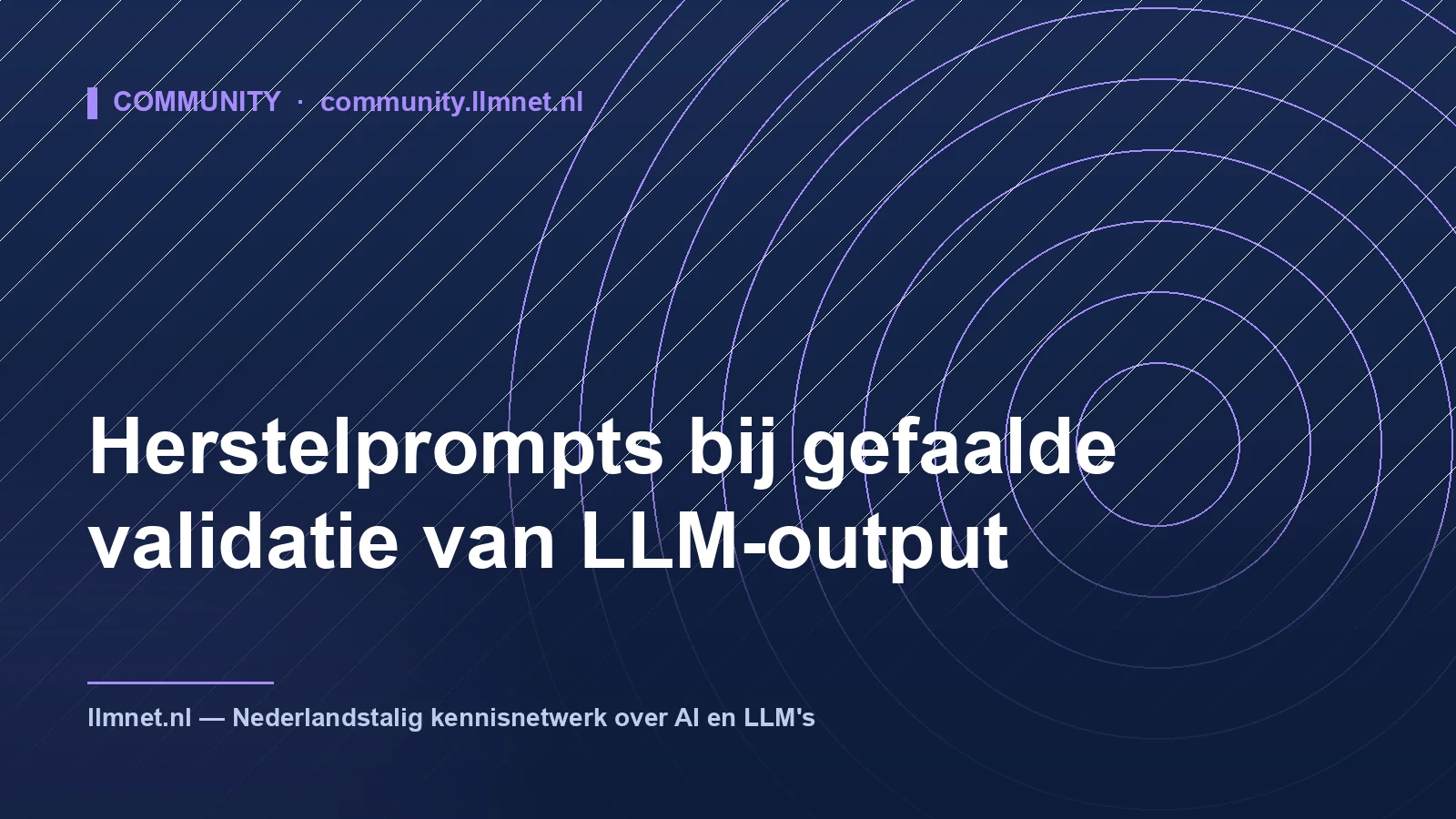 Herstelprompts bij gefaalde validatie van LLM-output