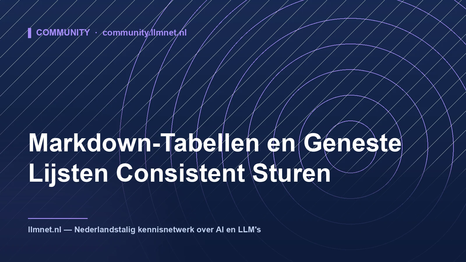 Illustratie: Markdown-Tabellen en Geneste Lijsten Sturen