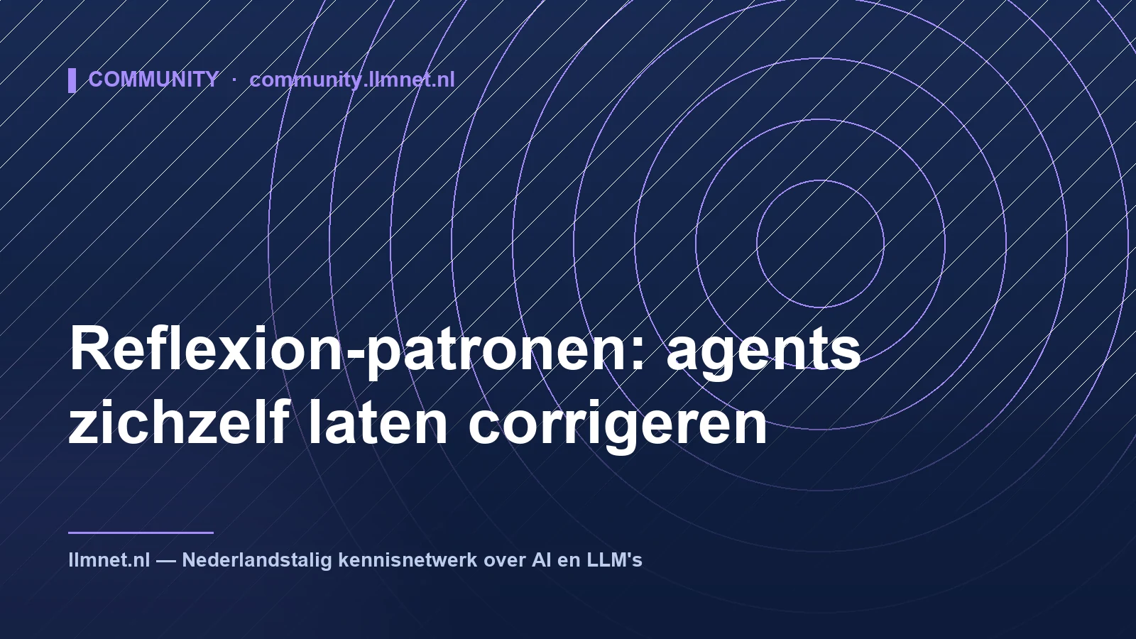 Illustratie: Reflexion-patronen: agents zichzelf laten corrigeren