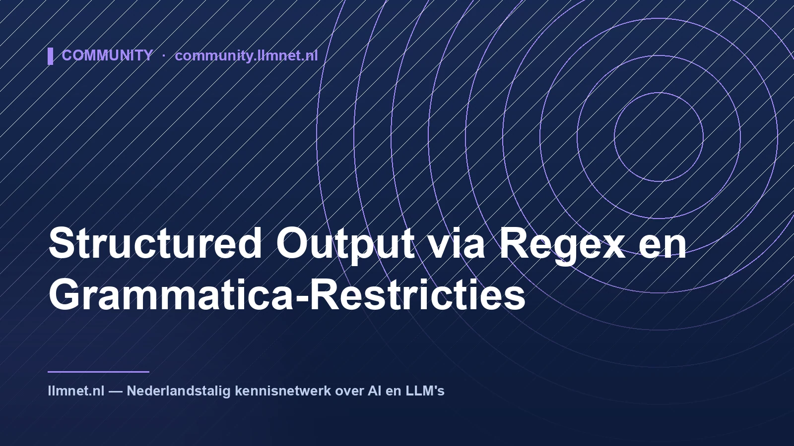 Illustratie: Structured Output via Regex en Grammatica-Restricties
